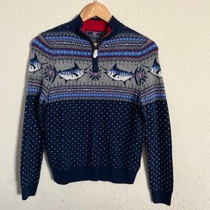- Vineyard Vines - Marlin Pattern 1/4 Zip Sweater